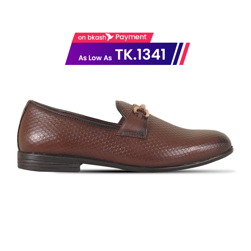 Brown Textured Leather Tassel For Men SB-S827