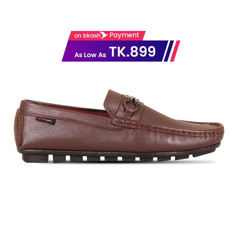 Laser Cut Design Leather Loafer For Men SB-S982