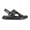 Black Leather Sandal For Men SB-S1137