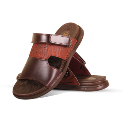 Black Leather Sandal For Men SB-S1157