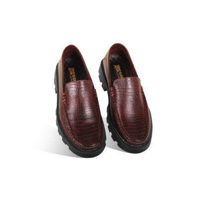 Croco Texture Leather Chunky Shoes SB-S1155