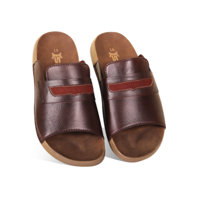 Leather Slide Sandal For Men SB-S1139