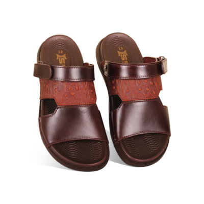 Black Leather Sandal For Men SB-S1157