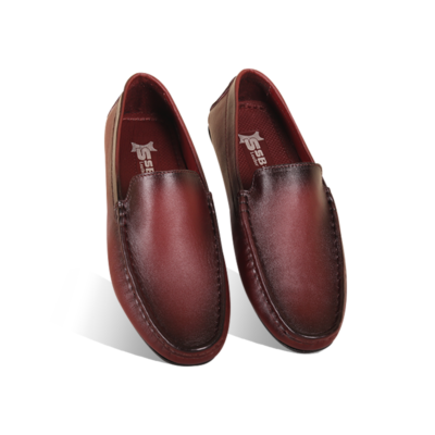 Burgundy Leather Loafer For Men SB-S1141