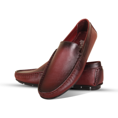 Burgundy Leather Loafer For Men SB-S1141