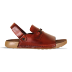 Reddish Brown Leather Sandal For Men SB-S1144