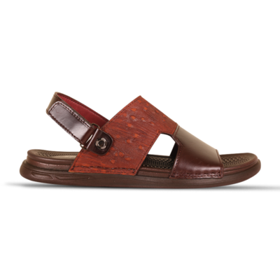 Black Leather Sandal For Men SB-S1157