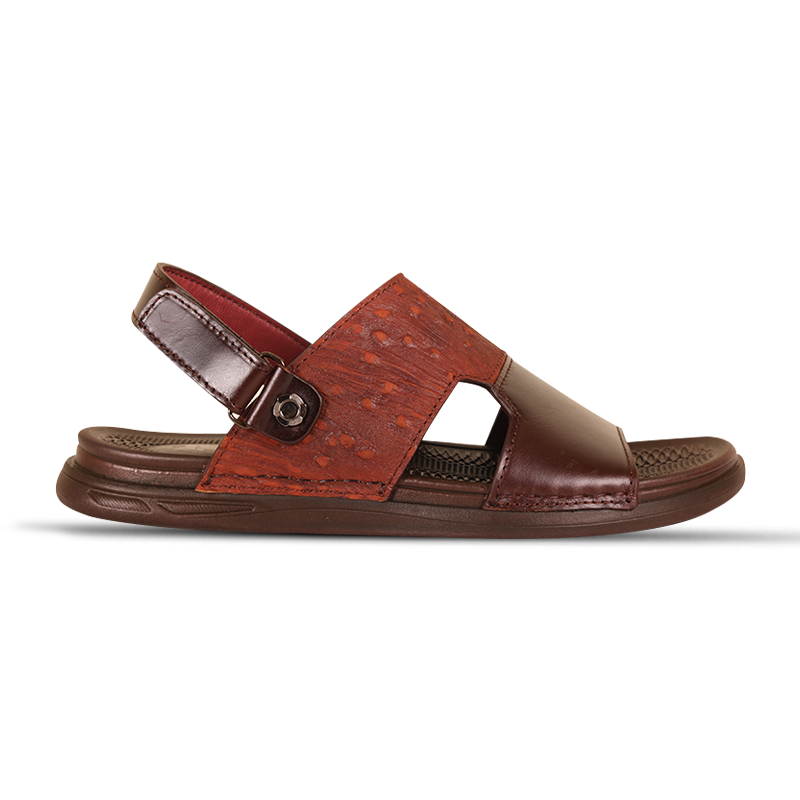Black Leather Sandal For Men SB-S1157