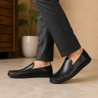 Crocodile Pattern Leather Casual Loafer Shoes SB-S1148