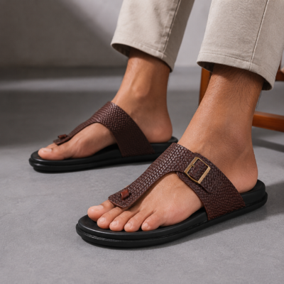 Genuine Leather Sandal For Men SB-S1158