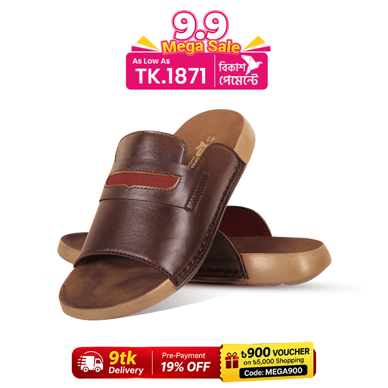 Leather Slide Sandal For Men SB-S1139