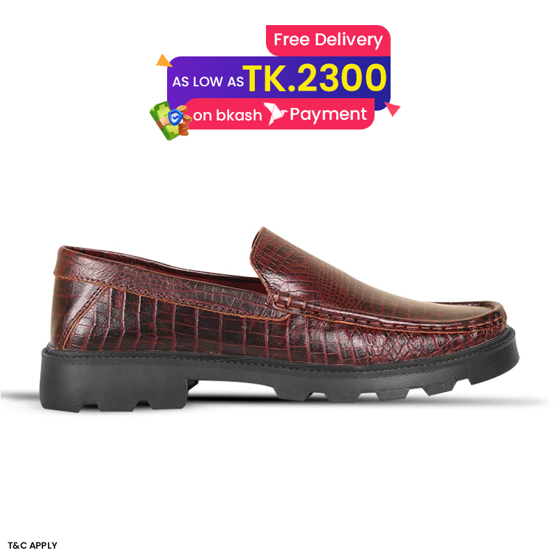 Croco Texture Leather Chunky Shoes SB-S1155