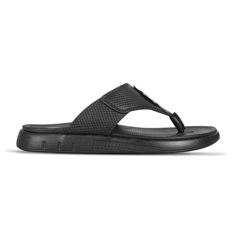 Black Leather Sandal For Men SB-S1160