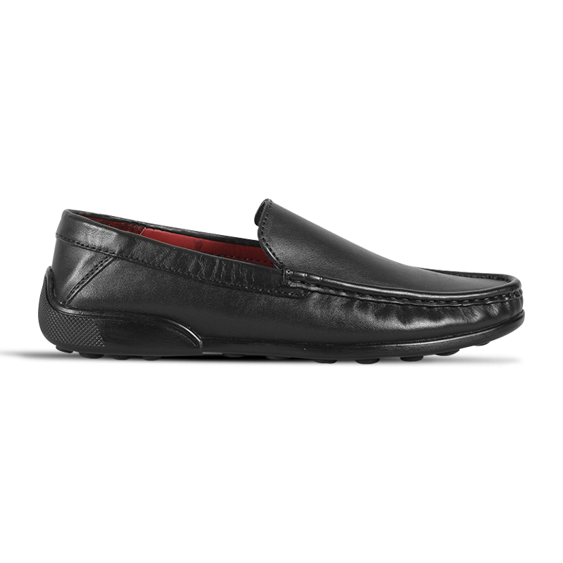 Black Leather Casual Shoes For Men SB-S1165