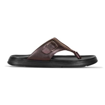 Chocolate Leather Sandal For Men SB-S1173