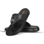 Black Leather Sandal For Men SB-S1160