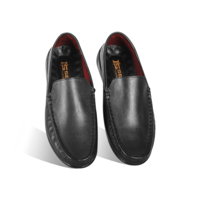 Black Leather Casual Shoes For Men SB-S1165