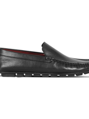 Black Leather Loafer For Men SB-S118