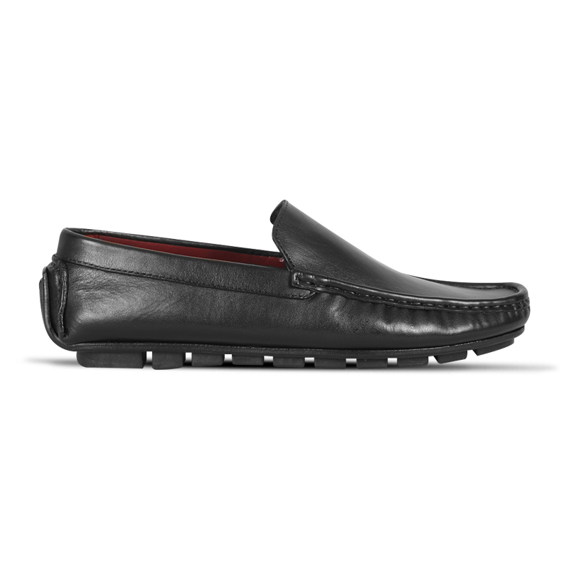Black Leather Loafer For Men SB-S118