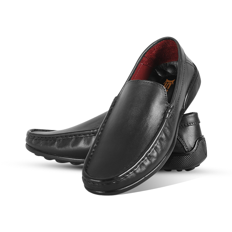 Black Leather Casual Shoes For Men SB-S1165
