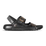 Black Leather Sandal For Men SB-S1168