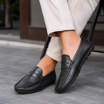 Classic Black Leather Loafer For Men SB-S1171