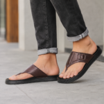 Chocolate Leather Sandal For Men SB-S1173