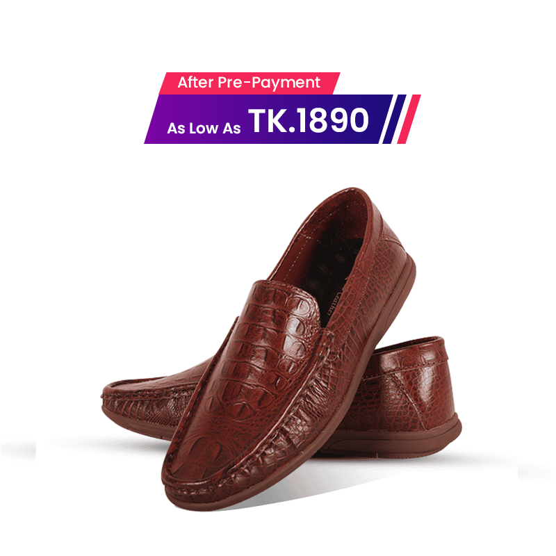 Crocodile Pattern Leather Casual Loafer Shoes SB-S1147