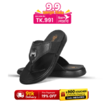 Black Leather Sandal For Men SB-S1160