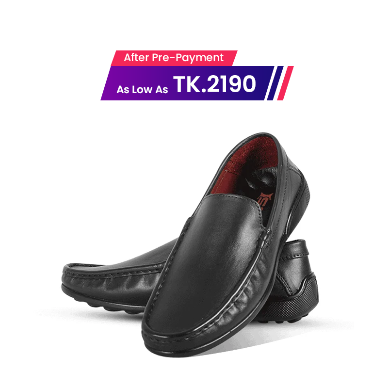 Black Leather Casual Shoes For Men SB-S1165