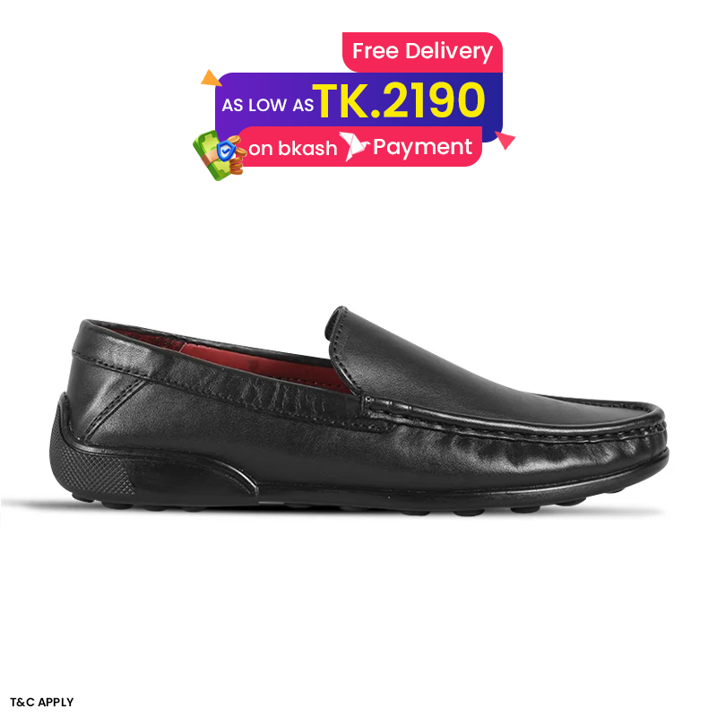 Black Leather Casual Shoes For Men SB-S1165