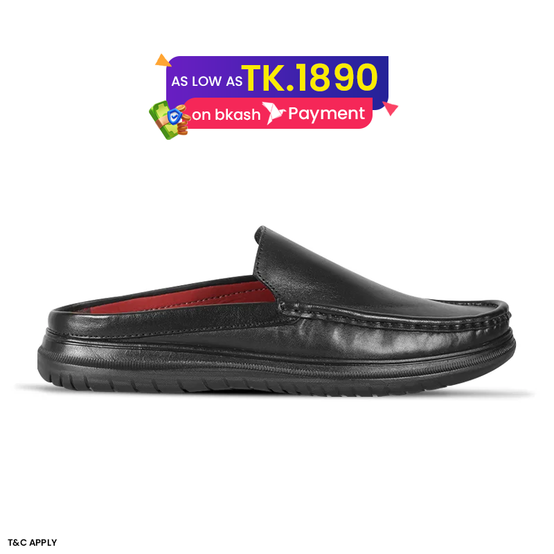 Classic Black Leather Half Shoes SB-S1169