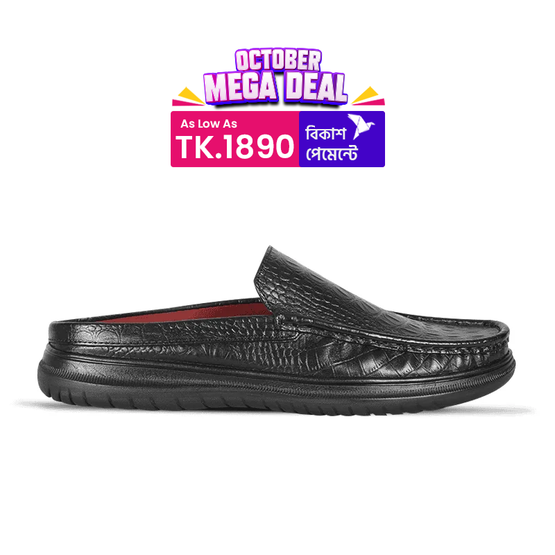 Croco Pattern Leather Half Shoes SB-S1170