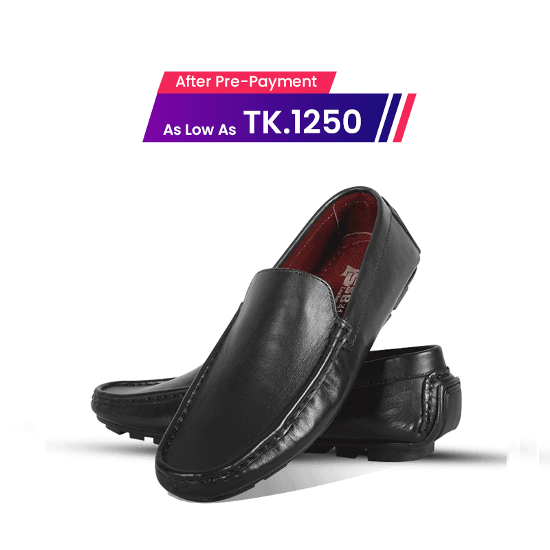 Black Leather Loafer For Men SB-S118