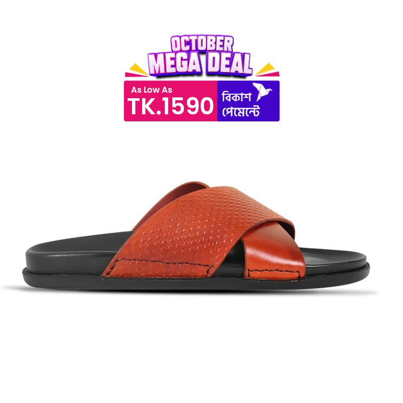 Cross Strap Leather Sandal S1190