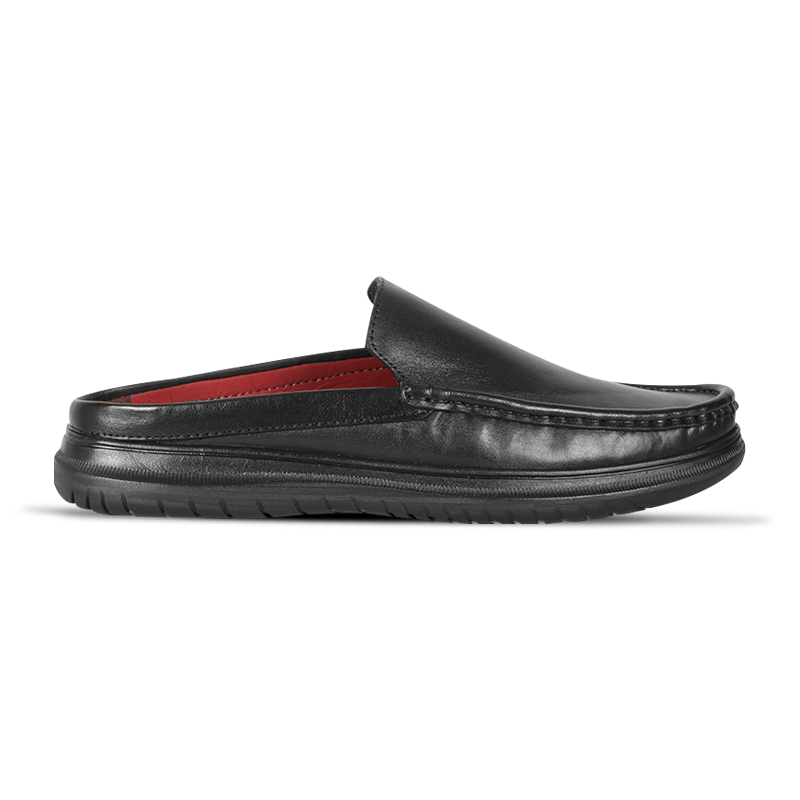 Classic Black Leather Half Shoes SB-S1169
