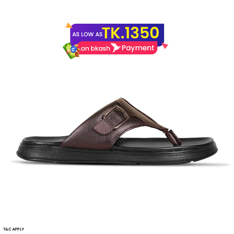 Chocolate Leather Sandal For Men SB-S1173