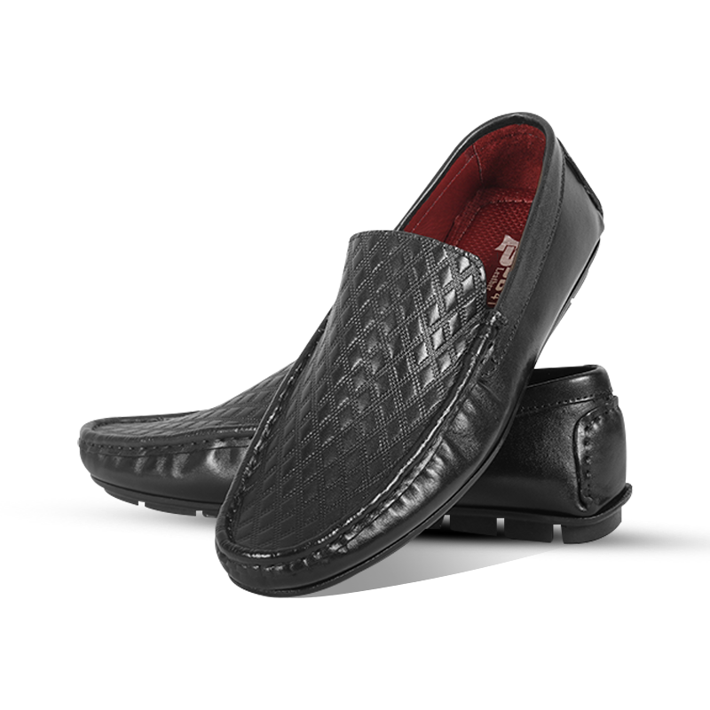 Diamond Pattern Leather Loafer SB-S1177
