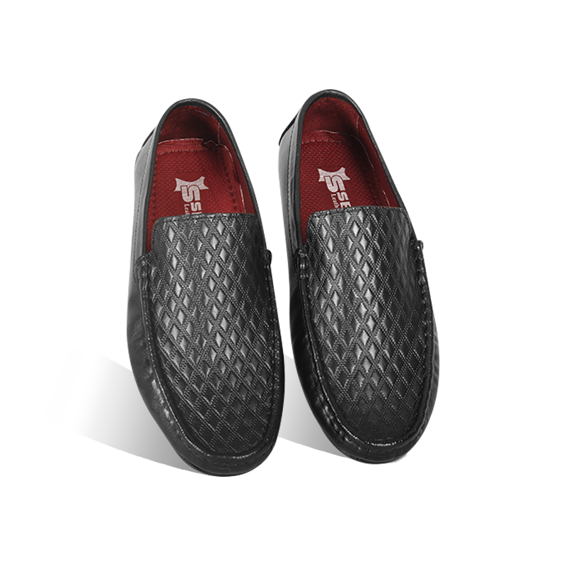 Diamond Pattern Leather Loafer SB-S1177