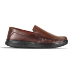 Chocolate Brown Leather Comfort Casual Shoes S1182