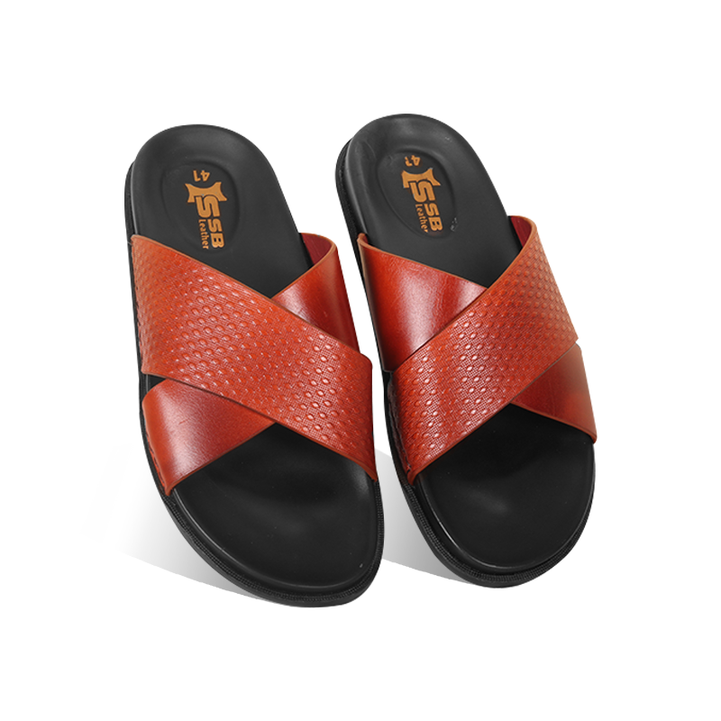 Cross Strap Leather Sandal S1190