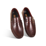 Rich Mahogany Leather Loafer Shoes S1192