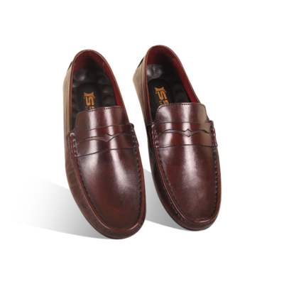 Rich Mahogany Leather Loafer Shoes S1192