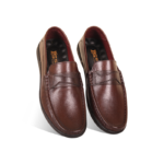 Chocolate Brown Leather Casual Loafer Shoes S1194