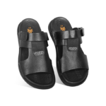 Black Leather Sandal For Men SB-S1176
