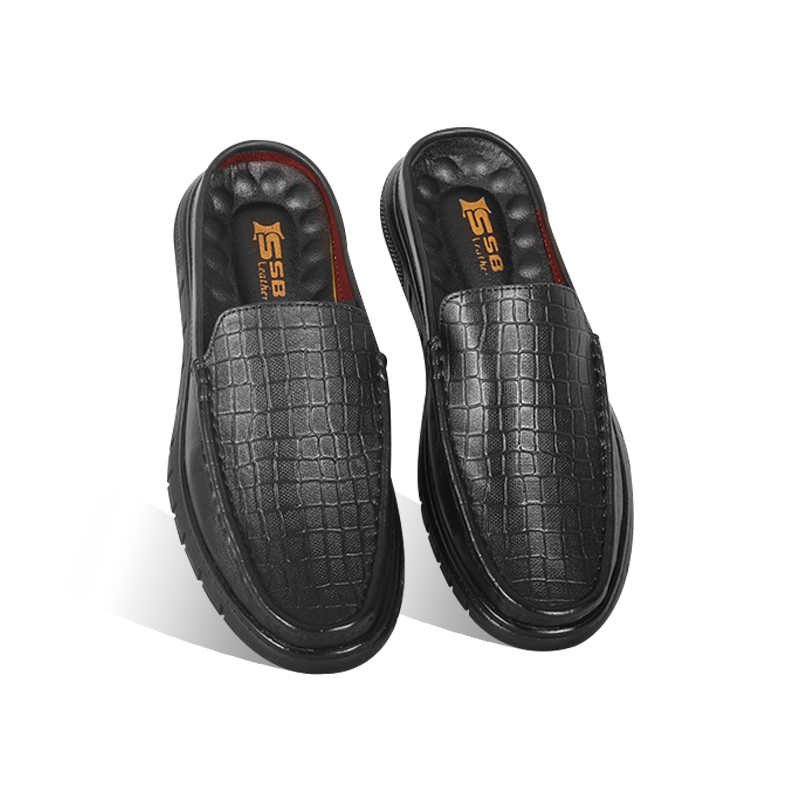 Croco Embossed Design Comfort Half Shoes S1185