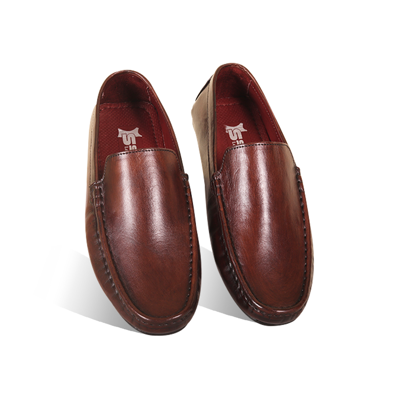 Classic Antique Brown Leather Loafer S1187