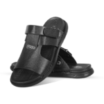 Black Leather Sandal For Men SB-S1176