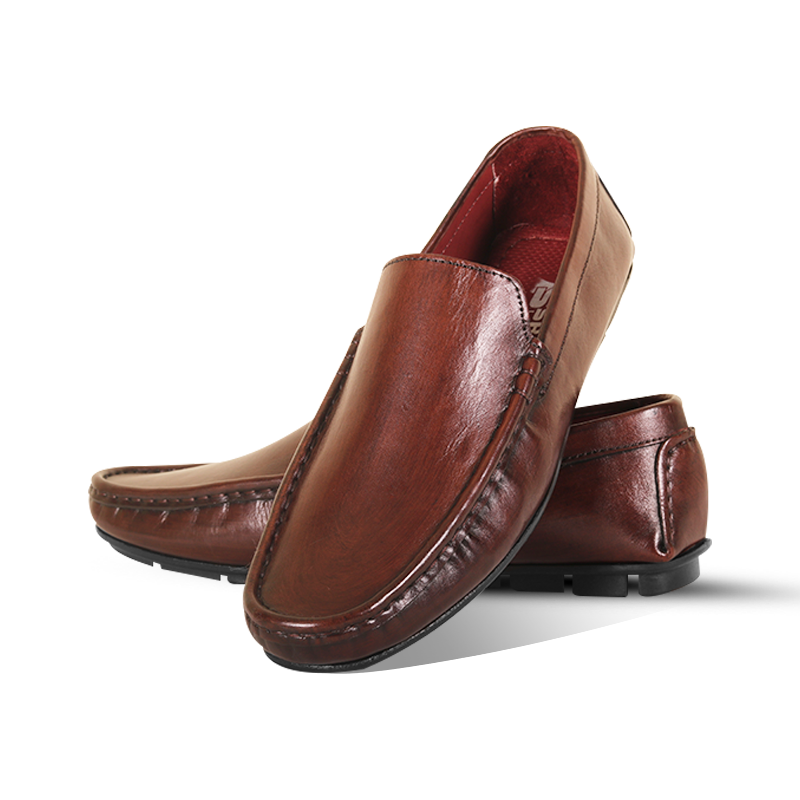Classic Antique Brown Leather Loafer S1187
