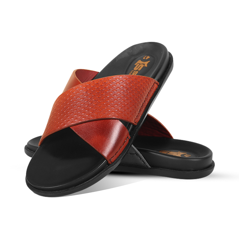 Cross Strap Leather Sandal S1190